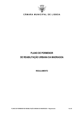 PLANO DE PORMENOR DE REABILITA&Ccedil;&Atilde;O URBANA DA