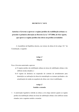 Autoriza o Governo a aprovar o regime jurídico da reabilitação