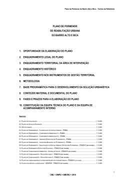PLANO DE PORMENOR DE REABILITA&Ccedil;&Atilde;O URBANA DO BAIRRO
