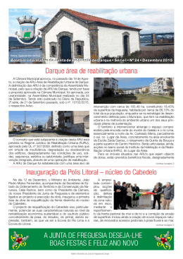 Darque &aacute;rea de reabilita&ccedil;&atilde;o urbana Inaugura&ccedil;&atilde;o da Polis Litoral