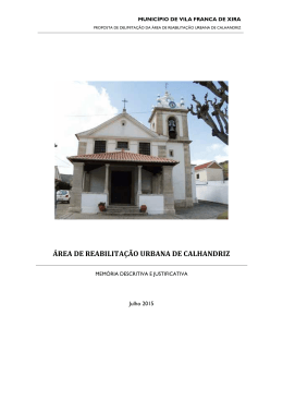 &Aacute;REA DE REABILITA&Ccedil;&Atilde;O URBANA DE CALHANDRIZ
