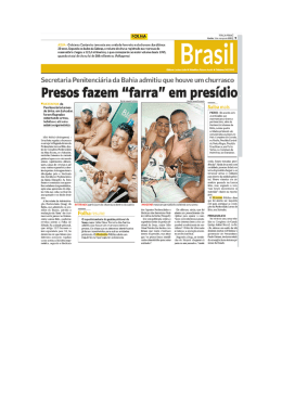 Secretaria Penitenci&aacute;ria da Bahia admitiu que houve um churrasco