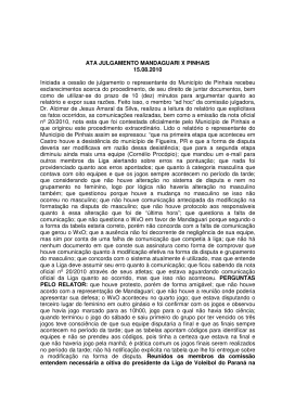 Ata de Julgamento 01/10 - Liga de Voleibol do Paraná