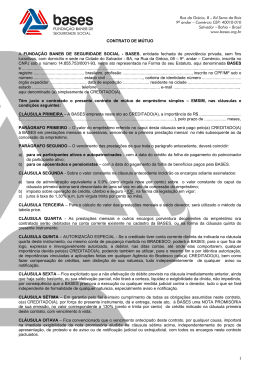 1 CONTRATO DE MÚTUO A FUNDAÇÃO BANEB DE