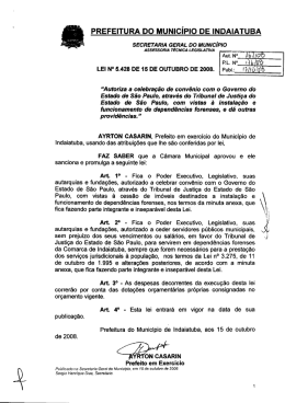 PREFEITURA DO MUNICÍPIO DE INDAIATUBA