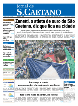 Zanetti, o atleta de ouro de S&atilde;o Caetano, diz que fica na cidade