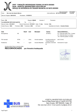RECONVOCADO por Amostra Inadequada