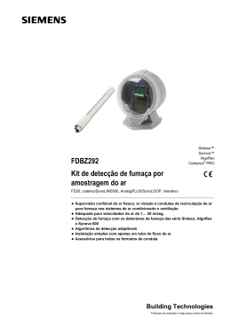 FDBZ292 Kit de detec&ccedil;&atilde;o de fuma&ccedil;a por amostragem do ar