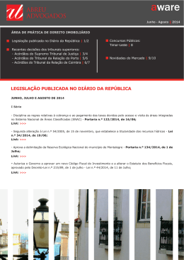 LEGISLA&Ccedil;&Atilde;O PUBLICADA NO DI&Aacute;RIO DA
