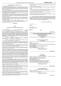 Publicação no Diário Oficial do Estado do Termo de