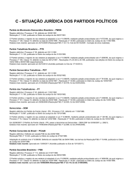 C - SITUAÇÃO JURÍDICA DOS PARTIDOS POLÍTICOS