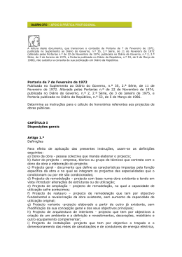 Portaria de 7 de Fevereiro de 1972 Publicada no Suplemento ao