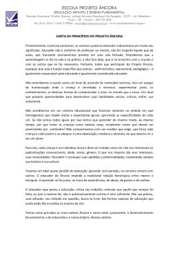 Carta de Princípios do Projeto Âncora