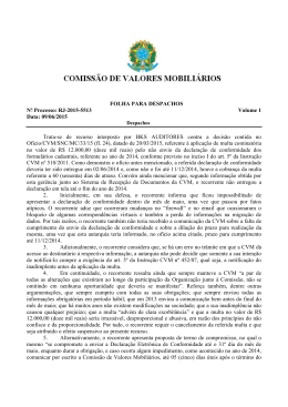 FOLHA PARA DESPACHOS Nº Processo: RJ-2015-5513