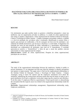 Resultados da Pesquisa de Clima Organizacional 2010