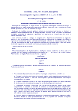 ASSEMBLEIA LEGISLATIVA REGIONAL DOS AÇORES Decreto