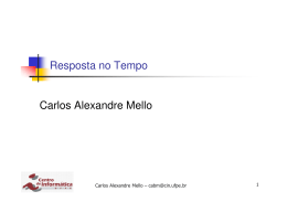 Resposta no Tempo Carlos Alexandre Mello