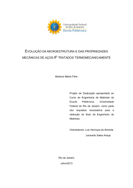 evolu&ccedil;&atilde;o da microestrutura e das propriedades