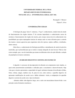 Fisiologia de insetos - Departamento de Entomologia