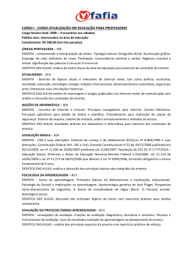 curso atualiza&ccedil;&atilde;o em educa&ccedil;&atilde;o para professores