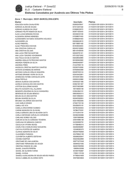 Eleitores Cancelados por Ausência aos Últimos Três Pleitos