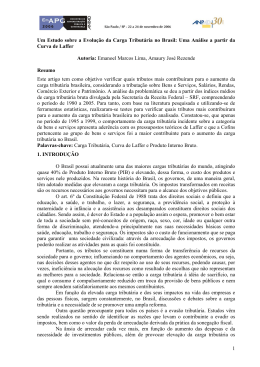 1 Um Estudo sobre a Evolu&ccedil;&atilde;o da Carga Tribut&aacute;ria no Brasil