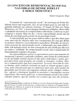 O CONCEITO DE REPRESENTAÇÃO SOCIAL NAS