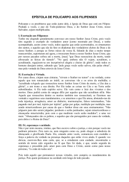 ep&iacute;stola de policarpo aos filipenses