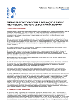 ensino b&aacute;sico vocacional e forma&ccedil;&atilde;o e ensino profissional