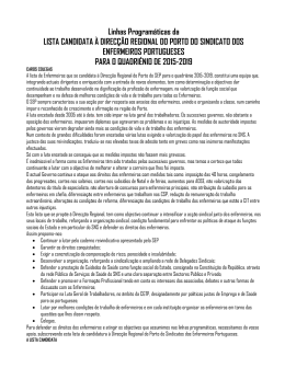 Ler Linhas Programáticas... - Sindicato dos Enfermeiros Portugueses