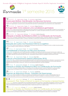 calendário das ações