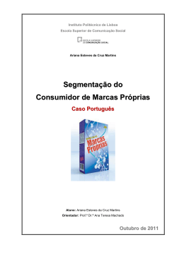 Segmentação do Consumidor de Marcas Próprias Caso Português