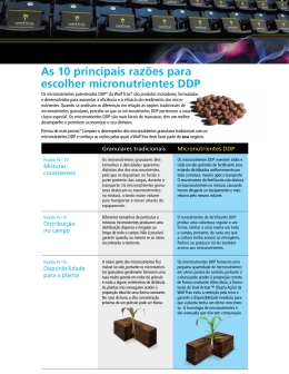 As 10 principais razões para escolher micronutrientes DDP