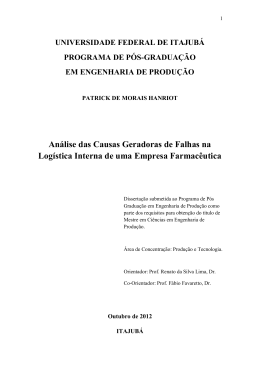 An&aacute;lise das Causas Geradoras de Falhas na Log&iacute;stica
