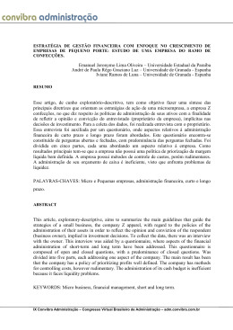 estrat&eacute;gia de gest&atilde;o financeira com enfoque no