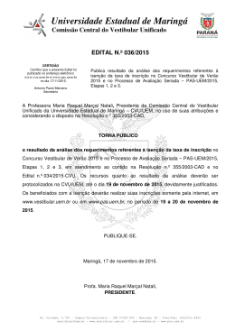 Edital N.º 036/2015