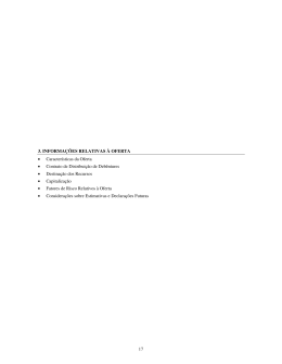 3. INFORMA&Ccedil;&Otilde;ES RELATIVAS &Agrave; OFERTA