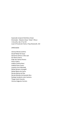 lista de aprovados - SP Escola de Teatro