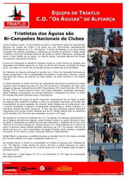 Newsletter Triatlo Nº 40 - Clube Desportivo "Os Águias"