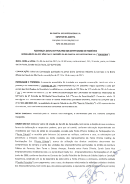 (ATA AGT 53\252 S\351rie RB Securitizadora)