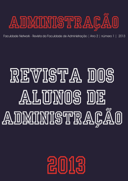 ADMINISTRAÇÃO – 2013 – Revista dos alunos