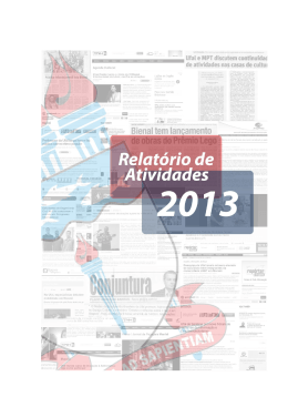 Relatório 2013 - Universidade Federal de Alagoas