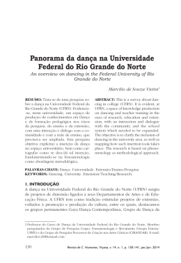 Panorama da dan&ccedil;a na Universidade Federal do Rio Grande