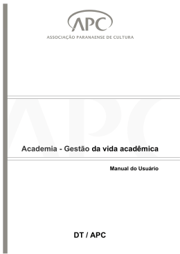 Manual do Usuário - Vida acadêmica
