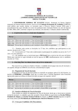 Edital do Vestibular 2004