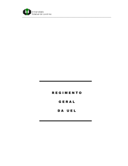 Regimento Geral da UEL.