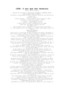 Zuenir Ventura - 1968 - O Ano Que N&atilde;o Terminou