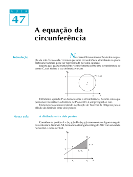 A equa o da circunfer ncia