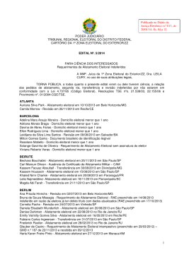 1 PODER JUDICI&Aacute;RIO TRIBUNAL REGIONAL ELEITORAL DO