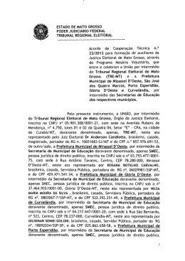 SME - Munic&iacute;pios 18.&ordf; ZE - Tribunal Regional Eleitoral de Mato Grosso